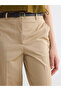Beige waist Belt pack Gabardine women's trousers - 4
