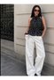 Women's Ecru Polka Dot Sleeveless Blouse Halter Neck Summer Top - 2