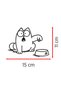 Funny Cat Fuel Tank Cover Sticker – Car Decorative Auto Decal 15X11Cm - 3