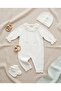 Unisex Children's White Overalls & Hat - 100% Natural Cotton Washed Fabric