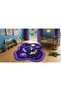 Sdt Night Glowing Koi Fish and Lotus Flowers Purple Woven Base Decorative Carpet Sdt847 - 3