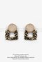 Women's Gold Antique Textured Square Earrings Gold Leafy Pearlescent Round Stone Detailed Modern Design Earrings Stylish Accessory Vintage Style Night and Daily Use Gift Earrings Model New Season