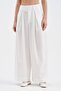 Women's Wide Belted Trousers with Pleated Detail on the Front - 2