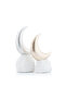 Silver Crescent Decor with White Base from Malath - 5
