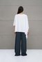 White Asymmetrical Oversize T-Shirt 18043 - 7