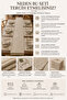 13 Piece 6-Person Cotton Linen Tableware Set Runner, American Service, Serving Napkin Dowry Tableware Set - 3