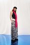 Black Ecru Zebra Patterned Wide-Leg Trousers 17350 - 5