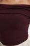 Women's Slim Fit Slim Fit Cotton Boat Neck Short Sleeve Lycra Burgundy Blouse - 4