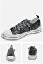 26Y281 Women's 36/40 Premium Stone Denim Sneaker Shoes - 6