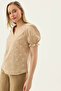 Floral Print V-Neck Balloon Sleeve Blouse - 2