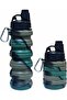 Silicone Collapsible Water Bottles, 500ml Portable Foldable Expandable Water Bottle