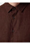 Brown Regular Fit 100% Linen Men's Shirt - 6
