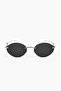 Cartiess Unisex Ellipse Black Silver Frame Ultra Light Uv400 Filtered Sunglasses - 4
