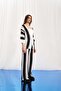 Black Ecru Contrast Knitwear Trousers 17173 - 3