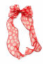 Pink Daisy Patterned Bow Hair Clip Long Tail Large Bow Hairpin Women & Girls - 2
