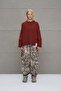 Brown Orange Oversize Knitwear Sweater 18051 - 4