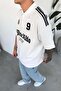 White Monte Printed Oversize Polo Neck T-Shirt - 2