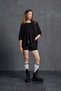 Black Asymmetrical Oversize T-Shirt 18037 - 4