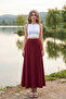 Women's High Waist Flared Skirt Maxi Skirt