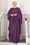 Leyli Tesettür Abaya Set Plum - 3