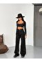 Denim wide leg jeans with belt detail - 3