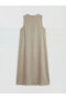 Green Modal Blend A-Line Dress - 7