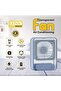 Transparent Air Conditioning Fan, Mini Portable Air Cooler Fan with Mist & LED Light, Rechargea - 4