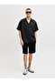 قميص رجالي أسود بياقة رورت - 4