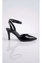 Women's Pointed Toe Ankle Strap Stiletto Heeled Shoes - 5