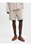 Men Cream Pintuck Detail Sweat Shorts - 10