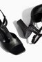 Aurea Black Genuine Leather Women's Heeled Shoes Size 34-43 Comfortable and Stylish - 7