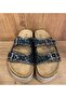 26Y105 Wooden Heel Slippers with Stone Details - 6