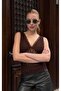 Women's Lace Semi-Transparent Blouse - 5