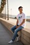 Printed Slim Fit White 100% Cotton T-Shirt M8812696-620 - 2