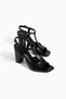 Aurea Black Genuine Leather Women's Heeled Shoes Size 34-43 Comfortable and Stylish - 4