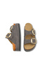 Adara Amara Women's Double Buckle Slippers 0012701 Brown - 5