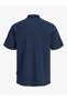 Men vy Blue Cotton Polo with Zipper - 2
