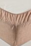 Tekstilla Pink Elastic Fitted Brown Color Single Bed Sheet Set with Pillowcase - 3