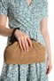 Women's Scholarship Straw Bag Portfolio Clutch Shoulder Bag Straw Bag with Hand and Shoulder Strap - 8