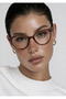 Cat Eye Bone Transparent Women Men Unisex Blue Light Protect Screen Goggles Glasses - 6