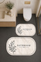 Digital Printing Modern Patterned Modern Bathroom Rug Double Bath Mat (40Cmx60Cm) and (60Cmx100Cm)