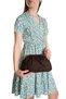 Women's Scholarship Straw Bag Portfolio Clutch Bitter Brown Shoulder Bag Bitter Brown Straw Bag with Hand and Shoulder Strap - 6