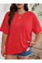 Women's Oversize Basic T-Shirt 100% Cotton Loose Comfortable Fit Crew Neck - 3