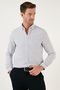 Checked Cotton Blend Button Collar Long Sleeve Slim Fit Shirt Men's SHIRT CF23S7497 - 2