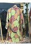 Muslin Kimono 100% Cotton Camel Sole Patterned Jacquard Bathrobe Kaftan Dressing Gown Neon Green