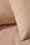 Tekstilla Pink Elastic Fitted Brown Color Single Bed Sheet Set with Pillowcase - 4