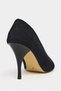 Po Black Suede Transparent Tape Detail Pointed Toe Women's Heeled Shoes - 8