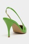 Mehru Green Patent Leather Belt Detail Pointed Toe Women's Heeled Shoes - 8