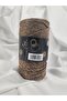 Silvery Gold Dark Brown Macrame 4 Hand Knitting Yarn (1 Piece) - Color: 2200 - 2