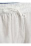 White Women's Linen Mix Loose Pants - 5